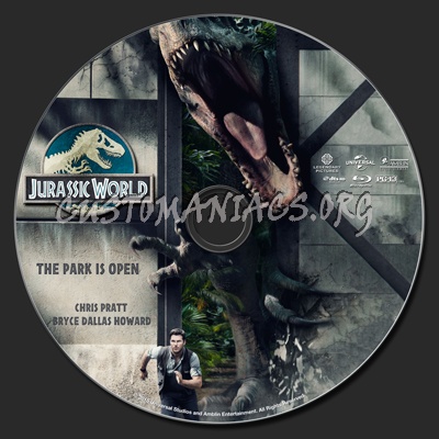 Jurassic World blu-ray label