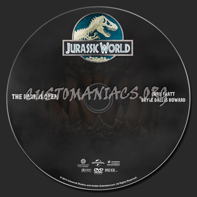 Jurassic World dvd label