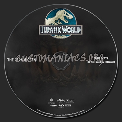 Jurassic World blu-ray label