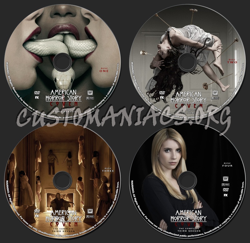 American Horror Story (Coven) - Season 3 dvd label