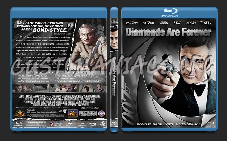 Diamonds Are Forever blu-ray cover