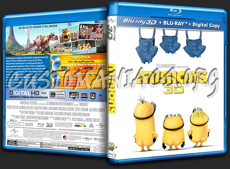 Minions 3D blu-ray cover