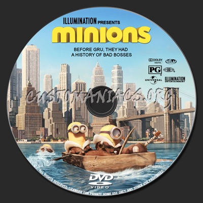 Minions dvd label