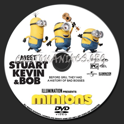 Minions dvd label