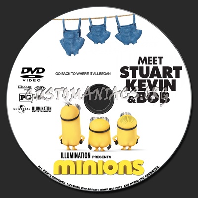 Minions dvd label