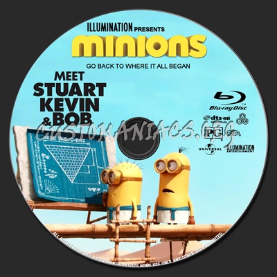 Minions (2D+3D) blu-ray label