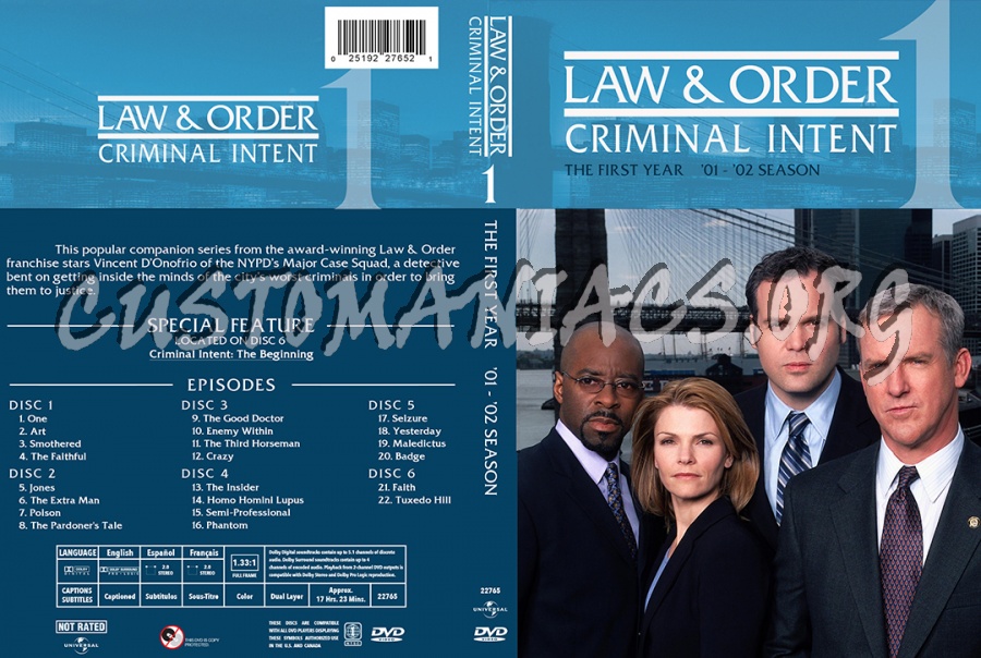 Law And Order Criminal Intent Season 1 dvd cover