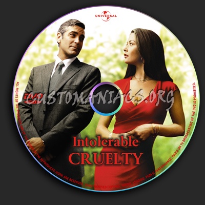 Intolerable Cruelty dvd label