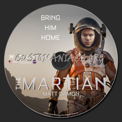 The Martian dvd label