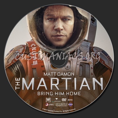 The Martian dvd label