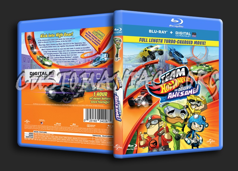 Team Hot Wheels The Origin of Awesome! blu-ray cover