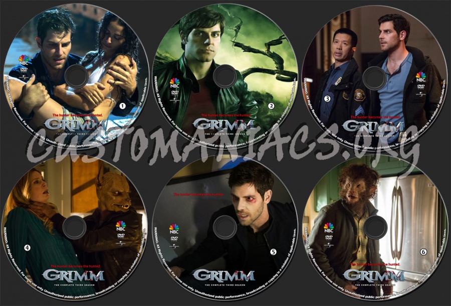 Grimm - Season 3 dvd label