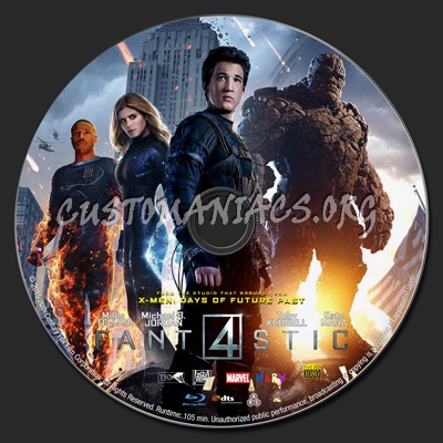 Fantastic Four (2015) blu-ray label