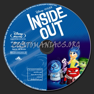 Inside Out (2D+3D) blu-ray label