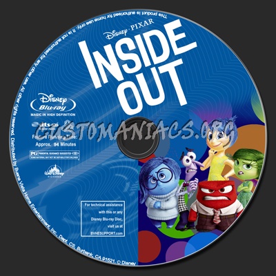 Inside Out (2D+3D) blu-ray label