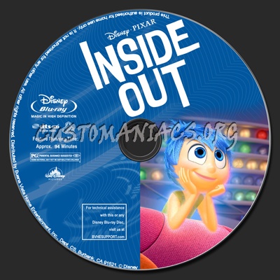 Inside Out (2D+3D) blu-ray label