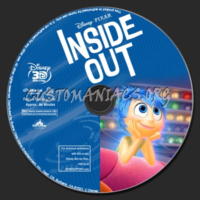 Inside Out (2D+3D) blu-ray label