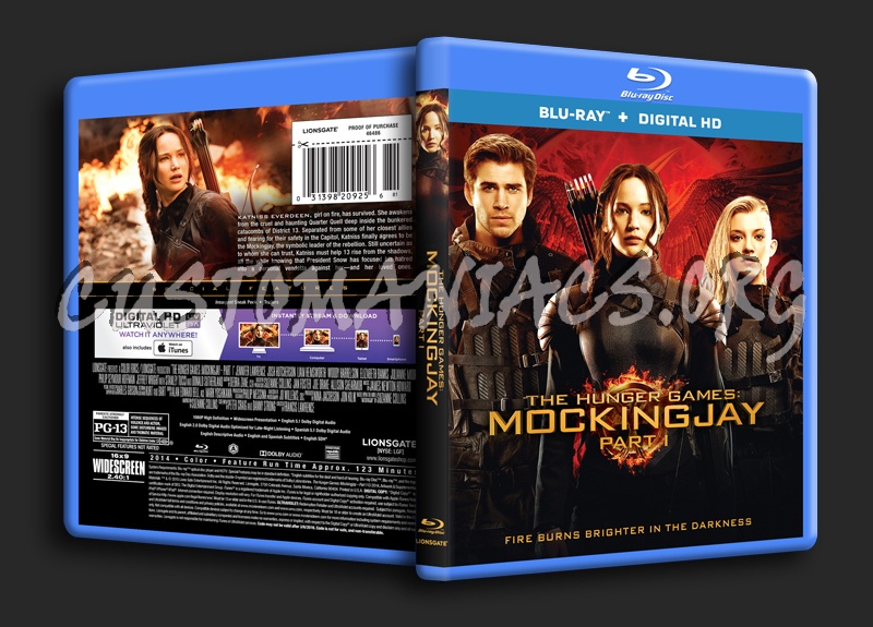 The Hunger Games Mockingjay Part 1 blu-ray cover