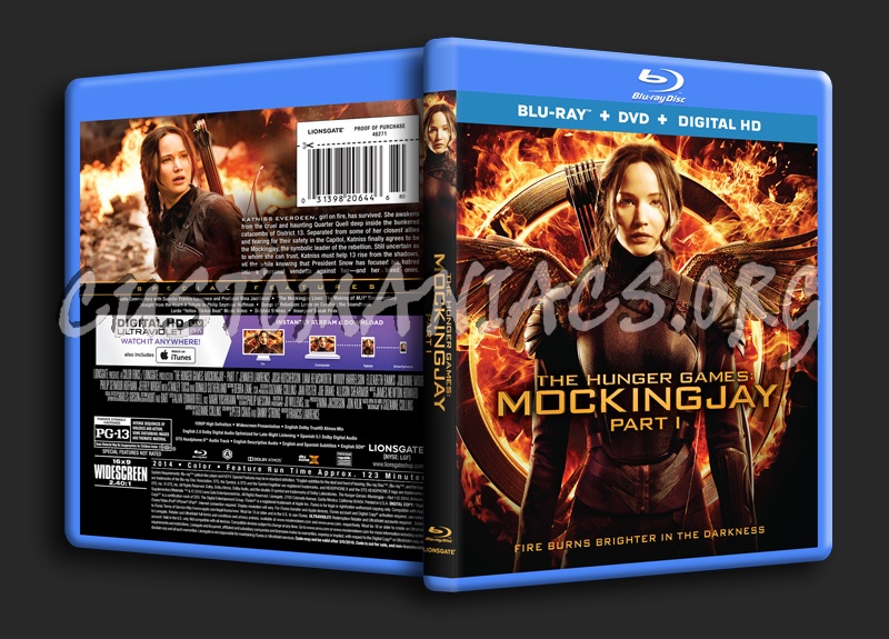 The Hunger Games Mockingjay Part 1 blu-ray cover