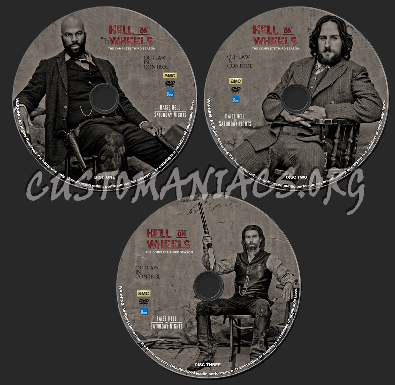 Hell on Wheels - Season 3 dvd label