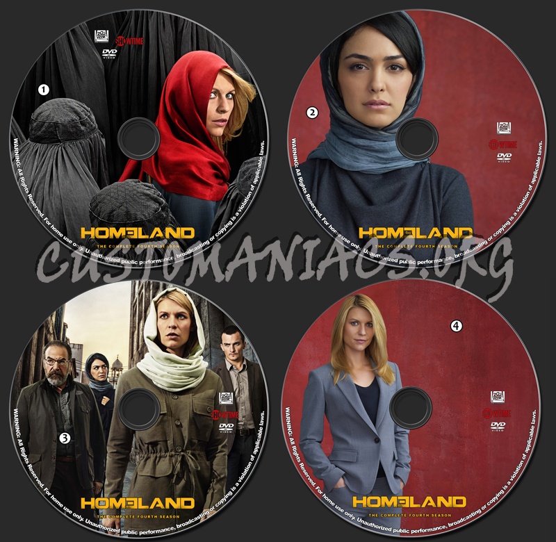 Homeland - Season 4 dvd label