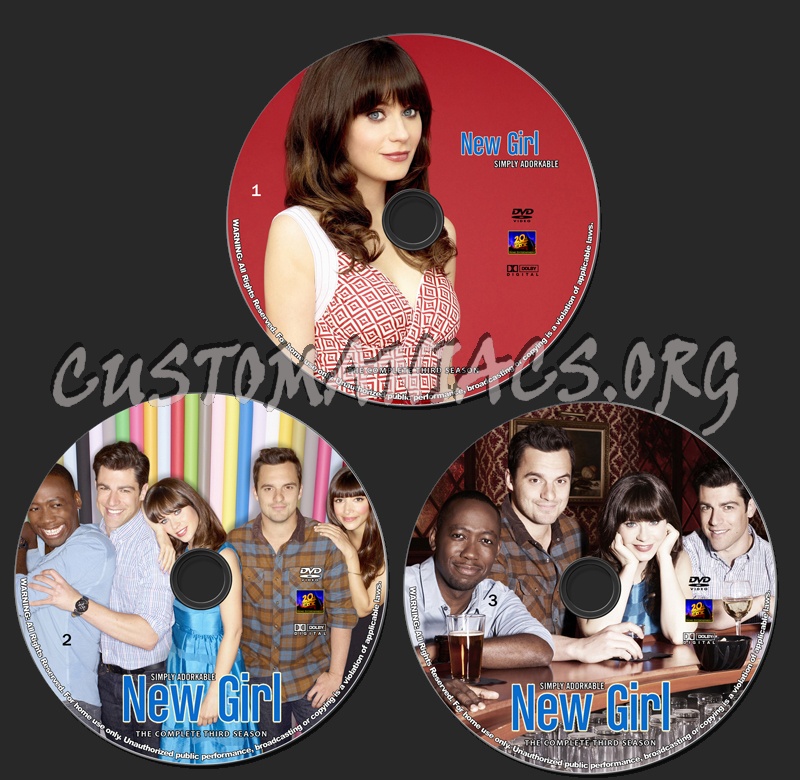 New Girl - Season 3 dvd label