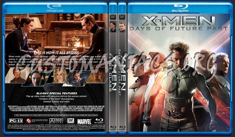 X-Men: First Class + Days of Future Past blu-ray cover