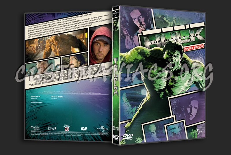 The Incredible Hulk dvd cover