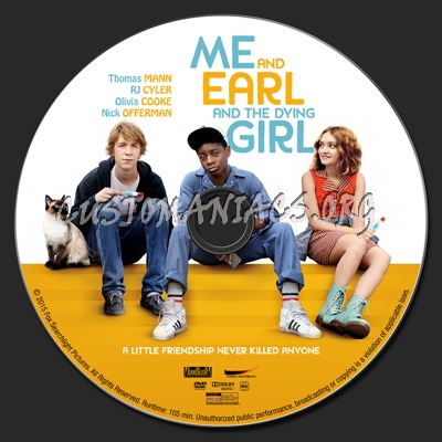 Me and Earl and the Dying Girl dvd label