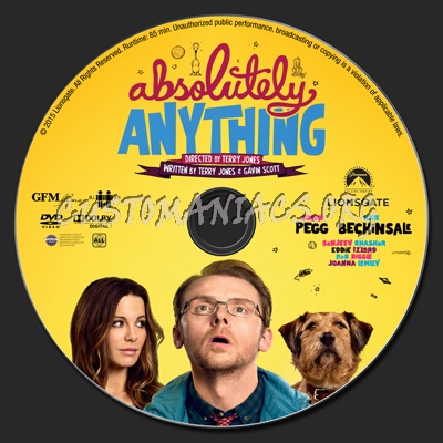 Absolutely Anything dvd label
