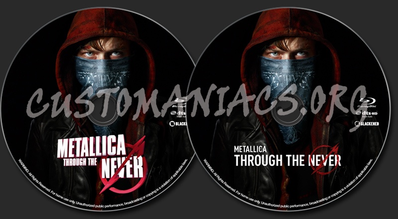 Metallica: Through the Never blu-ray label