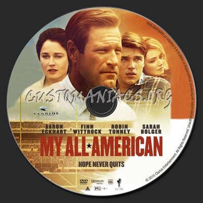 My All American dvd label