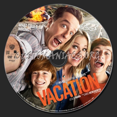 Vacation dvd label