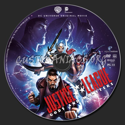 Justice League: Gods and Monsters dvd label