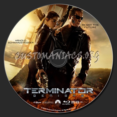 Terminator Genisys blu-ray label