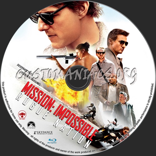Mission Impossible Rogue Nation blu-ray label