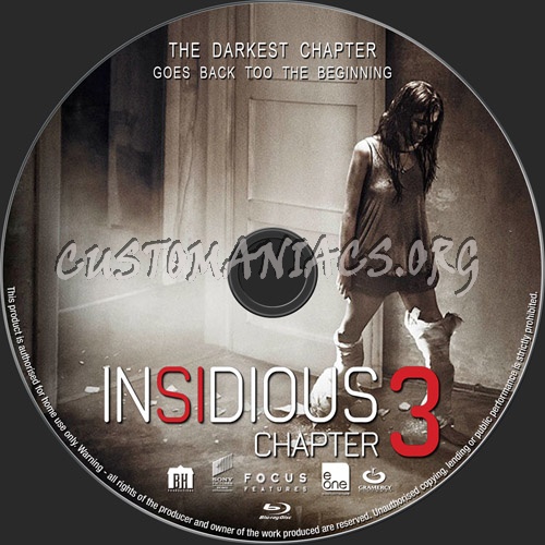 Insidious Chapter 3 blu-ray label