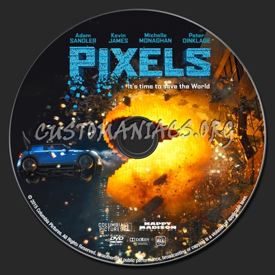 Pixels dvd label