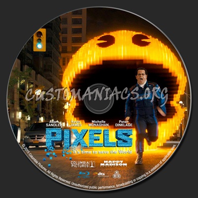 Pixels blu-ray label