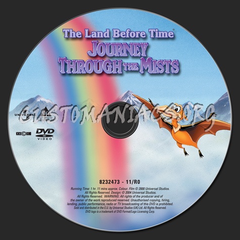 The Land Before Time 04 Journey Through the Mists dvd label