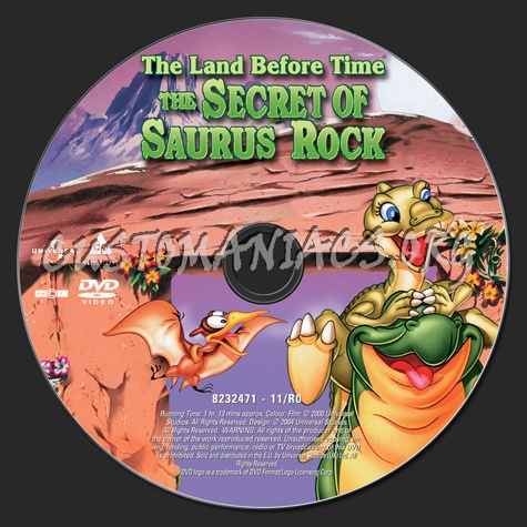 The Land Before Time 06 The Secret of Saurus Rock dvd label