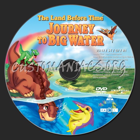 The Land Before Time 09 Journey To Big Water dvd label