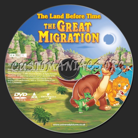The Land Before Time 10 The Great Migration dvd label
