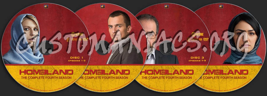Homeland - Season 4 dvd label