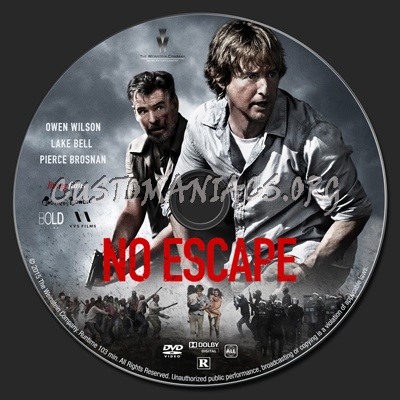 No Escape (2015) dvd label