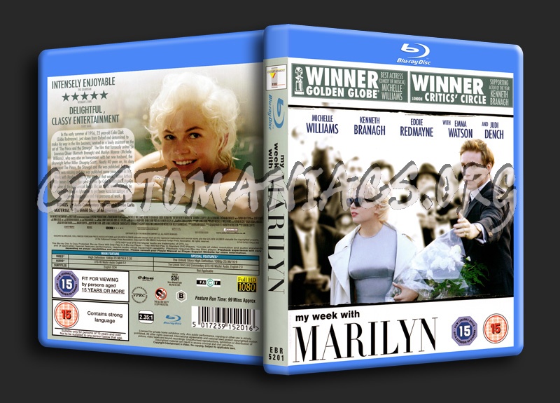 My Week With Marilyn blu-ray cover