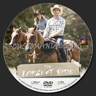 The Longest Ride dvd label