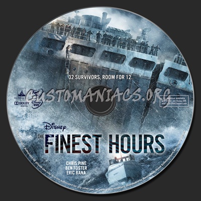 The Finest Hours dvd label