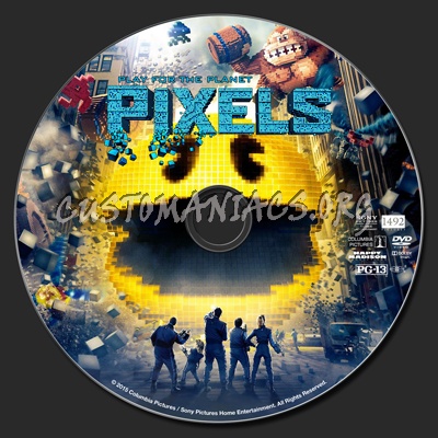 Pixels dvd label