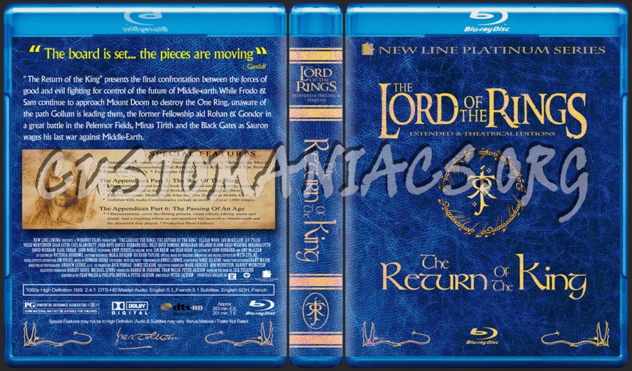 Lord of the Rings - Return of the King blu-ray cover